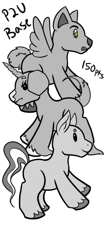 Chibi P2U Pony Base - OPEN