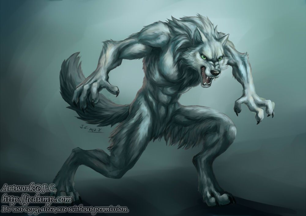 White werewolf by J C on DeviantArt