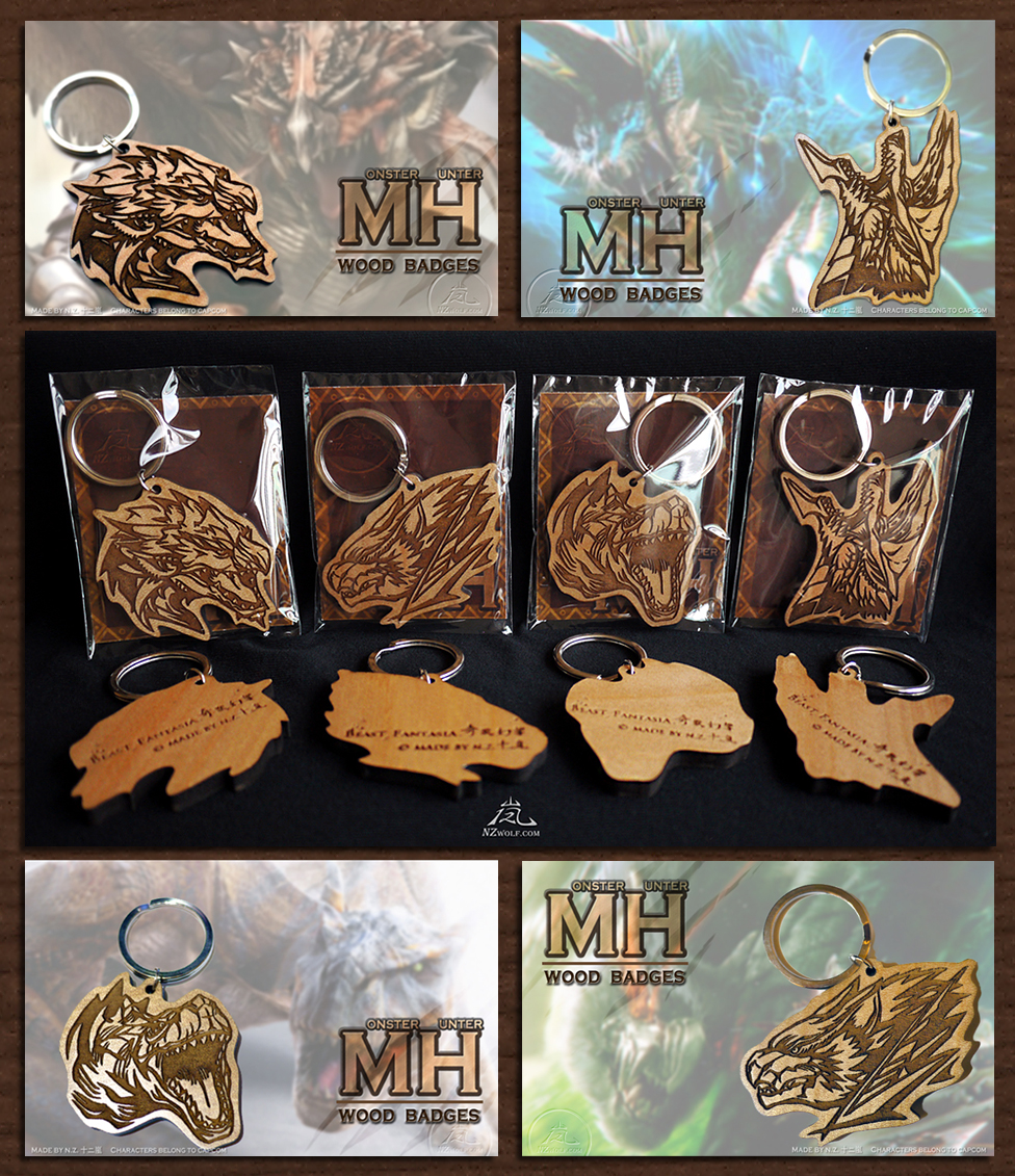 Monster Hunter Wood Badges