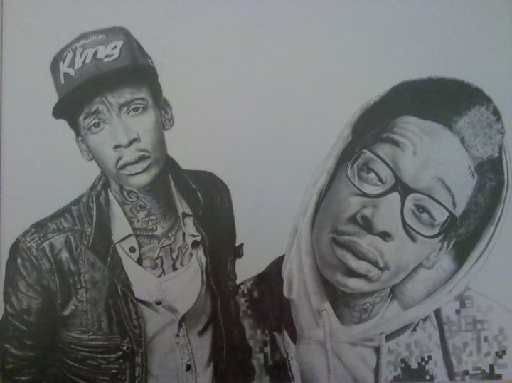 how to draw wiz khalifa face