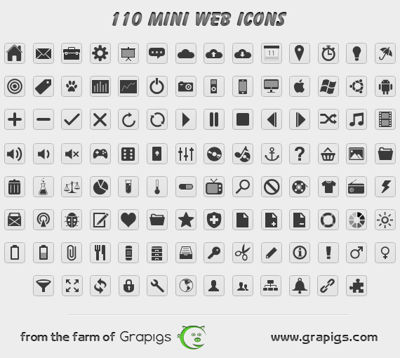 110 Mini Web Icons