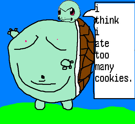 squirtle eating cookies