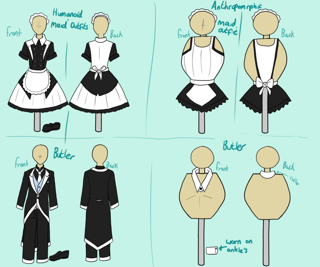 Maid and Butler Uniforms by RGSnowBellz on DeviantArt