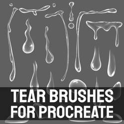 Free Tears Brushes for Procreate (Realistic)