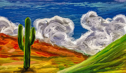 Cactus with the clouds 