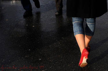 red shoes