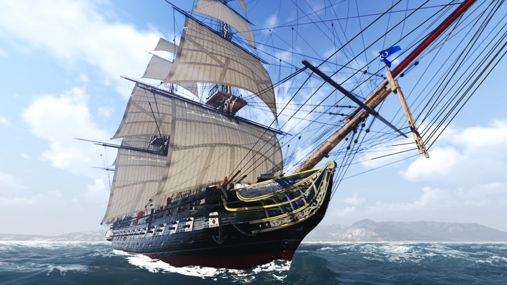 Mir Rendering Sea Test Render (Ship @ Sea) by Mcflyhigh1 on DeviantArt