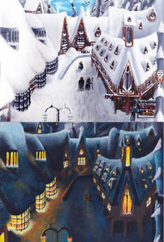 Hogsmeade - Day and Night