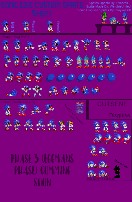 SONIC.EXE sprites for 3 minutes and 55 seconds 