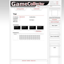 GameCollector Webdesign