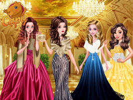 Merida, Snow White, Elsa and Belle