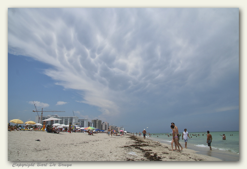 Mammatus over Miami Beach