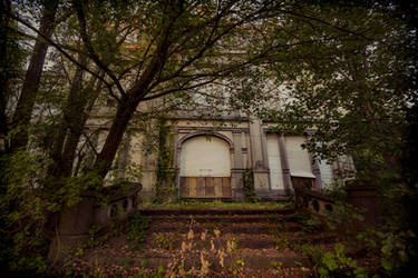 Abandoned school building