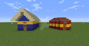 Chase and Marshall's Houses in Minecraft