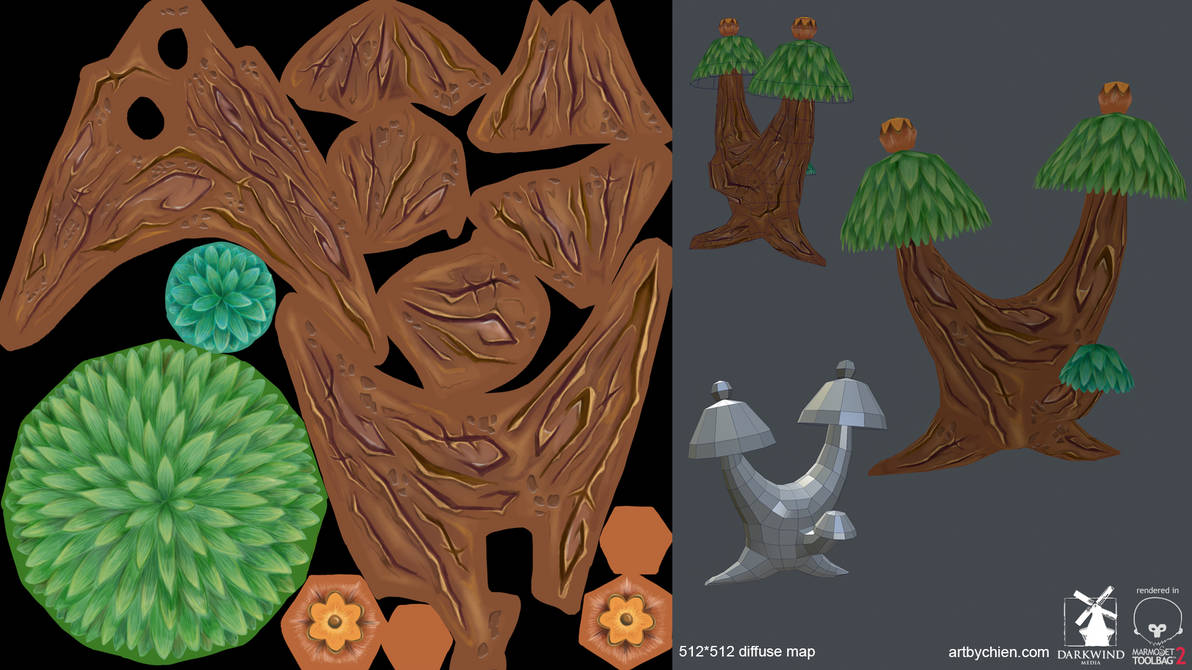 Game Building Tree Game Prop:tree by artbychien on DeviantArt