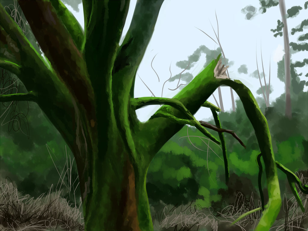 Tree Speed Study 02 by JenyArtwork on DeviantArt