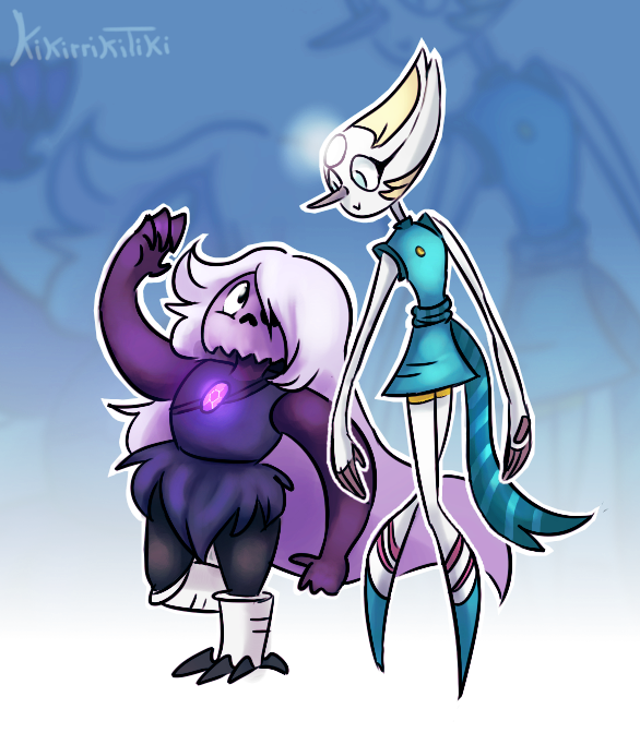 Pearl and Amethyst in their Neverhoodian forms