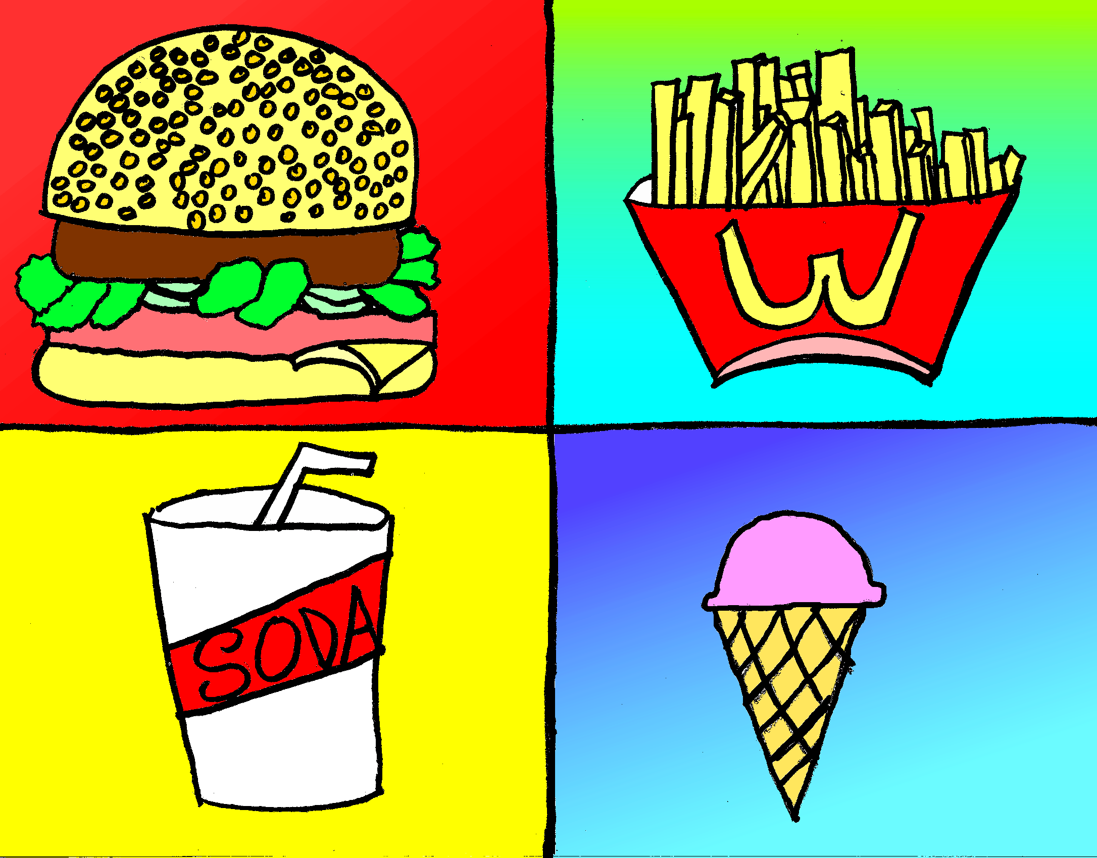 Afståelse cirkulære Opfattelse Fast Food Pop Art by ButtercupButch on DeviantArt