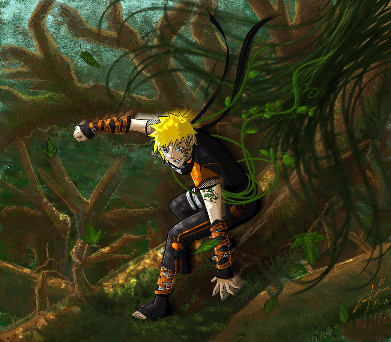 Senju Naruto Tree Surfing By Crystallinex On Deviantart