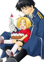 Roy  mustang and little edward