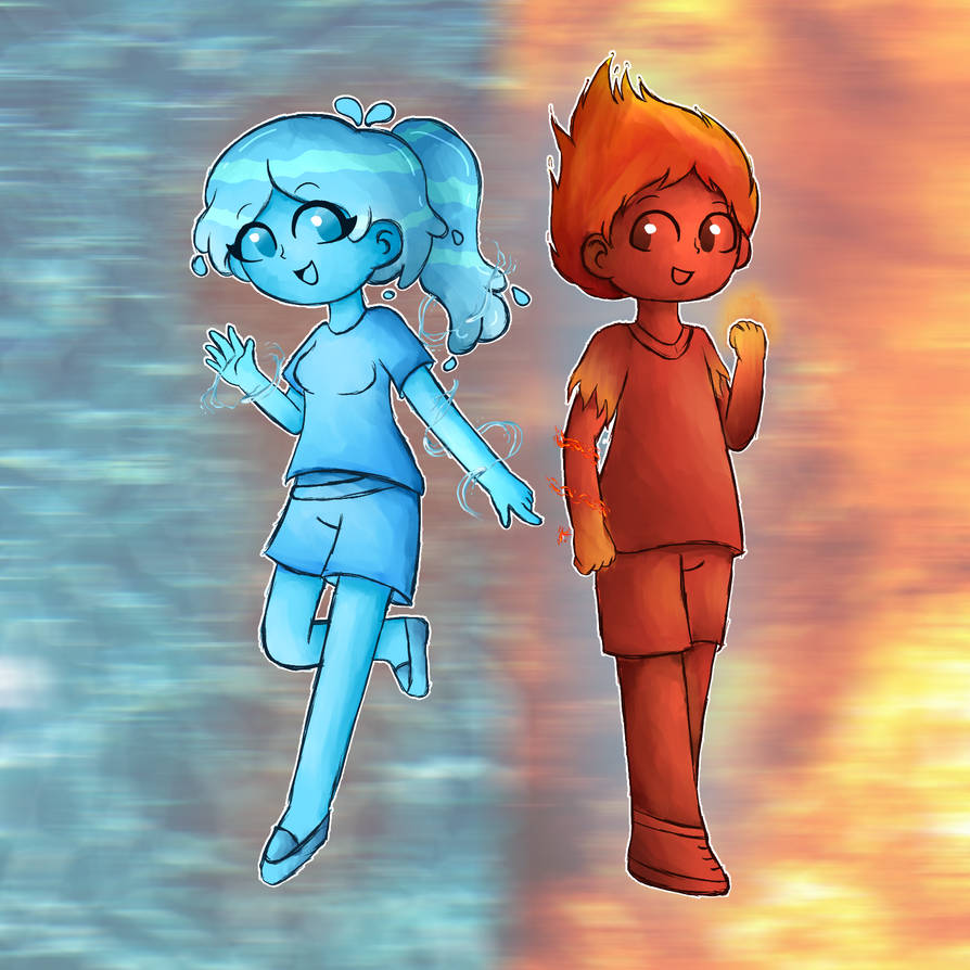 Fireboy And Watergirl by EagleCattie on DeviantArt