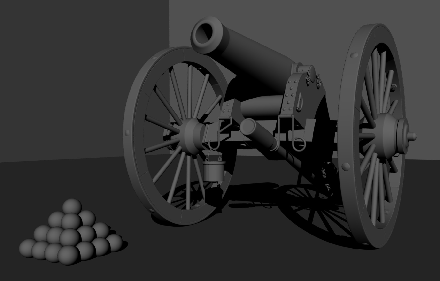 civil war canon 3d model by