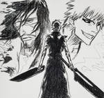 Ichigo's True Zangetsu Form Charcoal by BerserkAsura