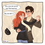 James and Lily Potter by kliriart