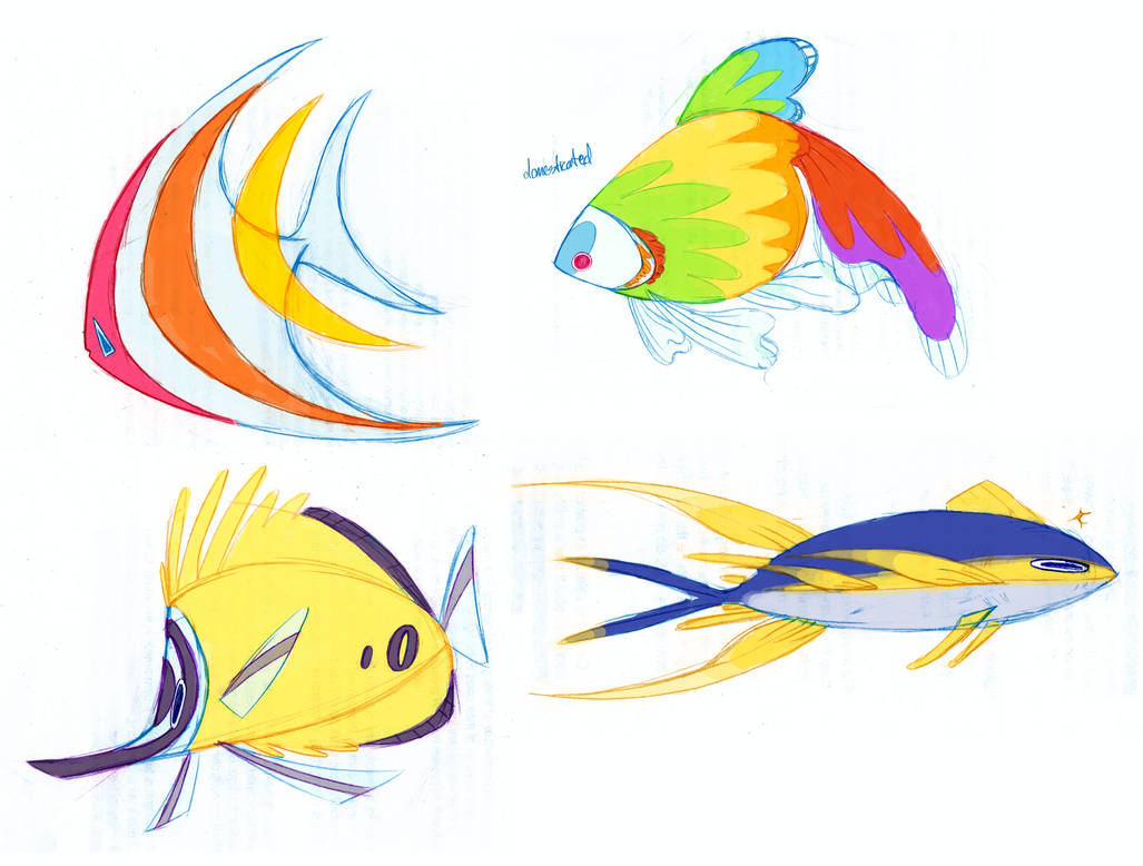 Fish Stylisation species: really stylized fish by beeZah on DeviantArt
