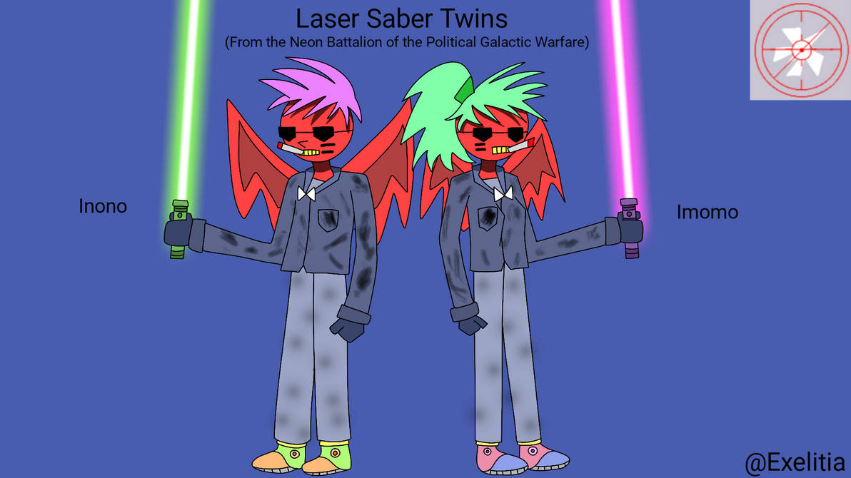 Inono Laser Saber Twins Inono and Imomo by Exelitia on DeviantArt