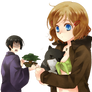 hetalia render } Fem!America and Japan 2