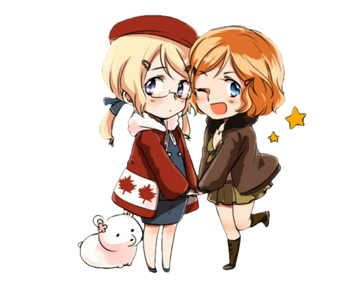 hetalia render } Fem!America and Fem!Canada 3