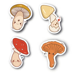 Mushroom stickers