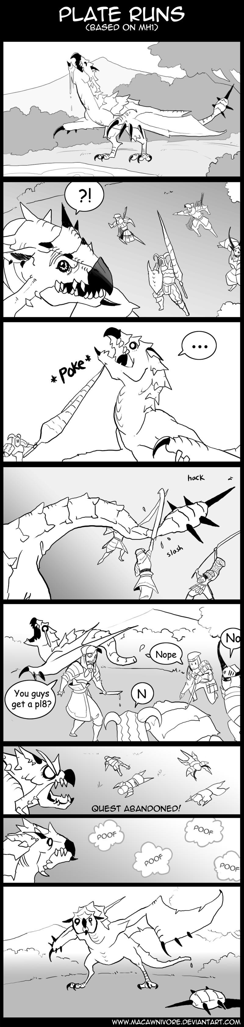 Monster Hunter Comic Plate Runs