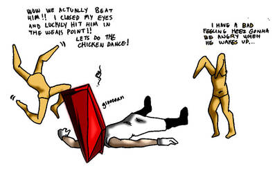PYRAMID HEAD'S WEAK SPOT by macawnivore