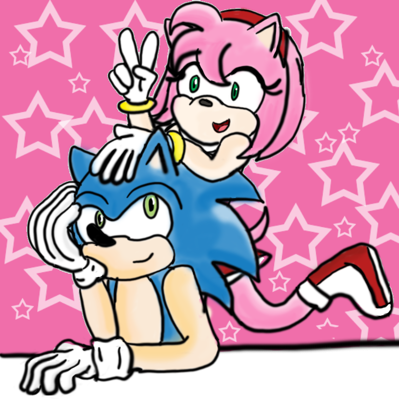 Sonic and Amy: Looking cute (remake)