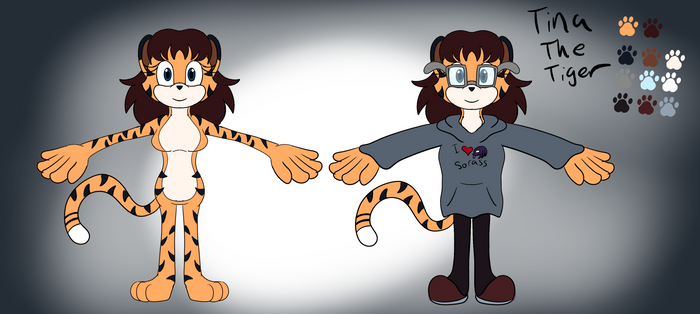 TINA tHE tiGer : a sonic fan character for LOLS