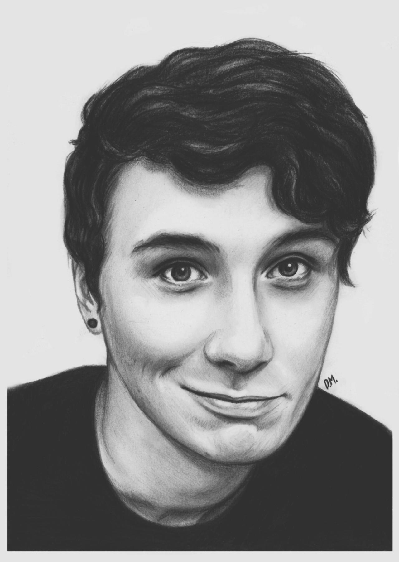 Day 16 - Draw Dan and/or Phil + fave hair look