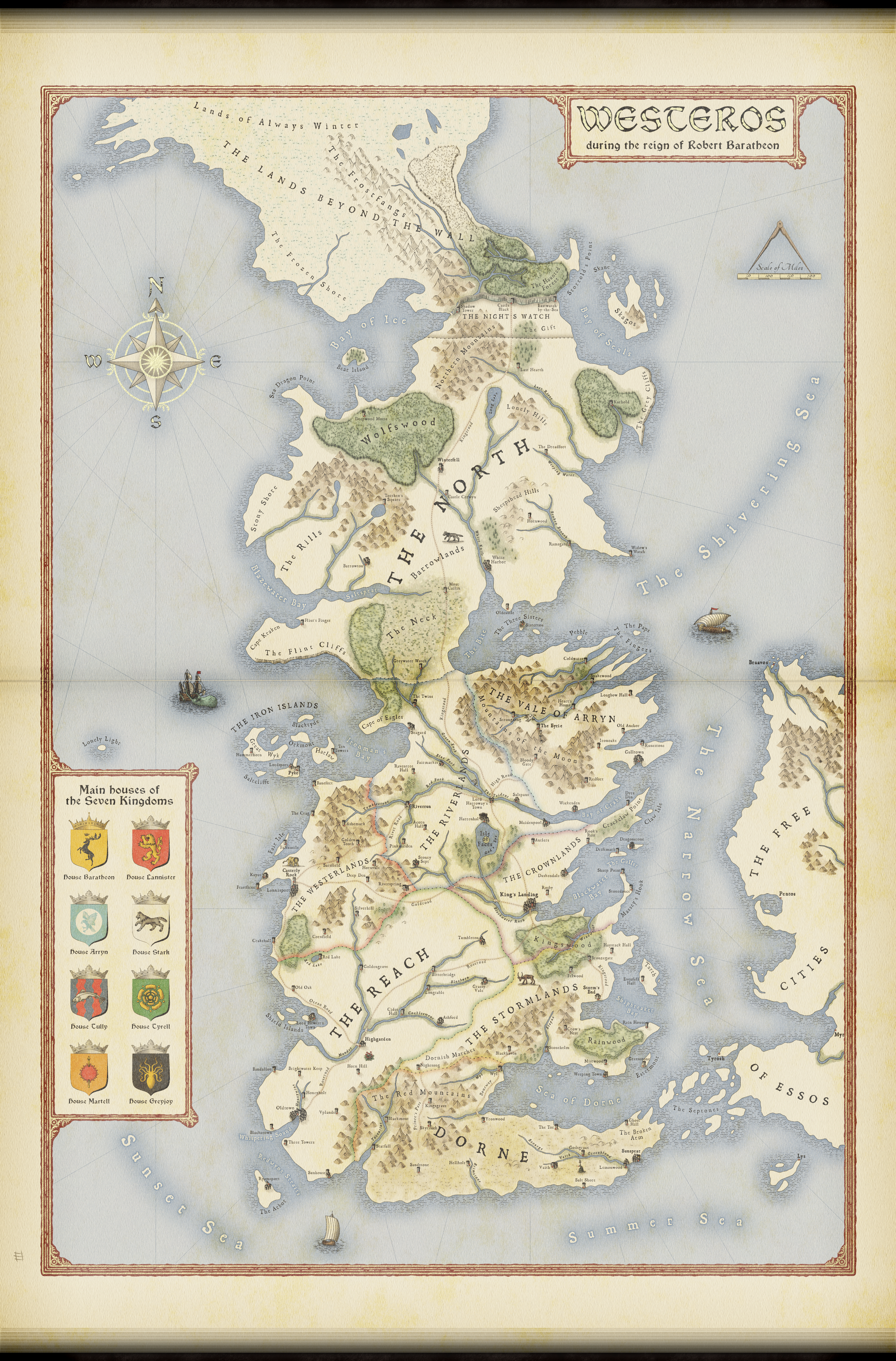 Map of Westeros (Game of Thrones)