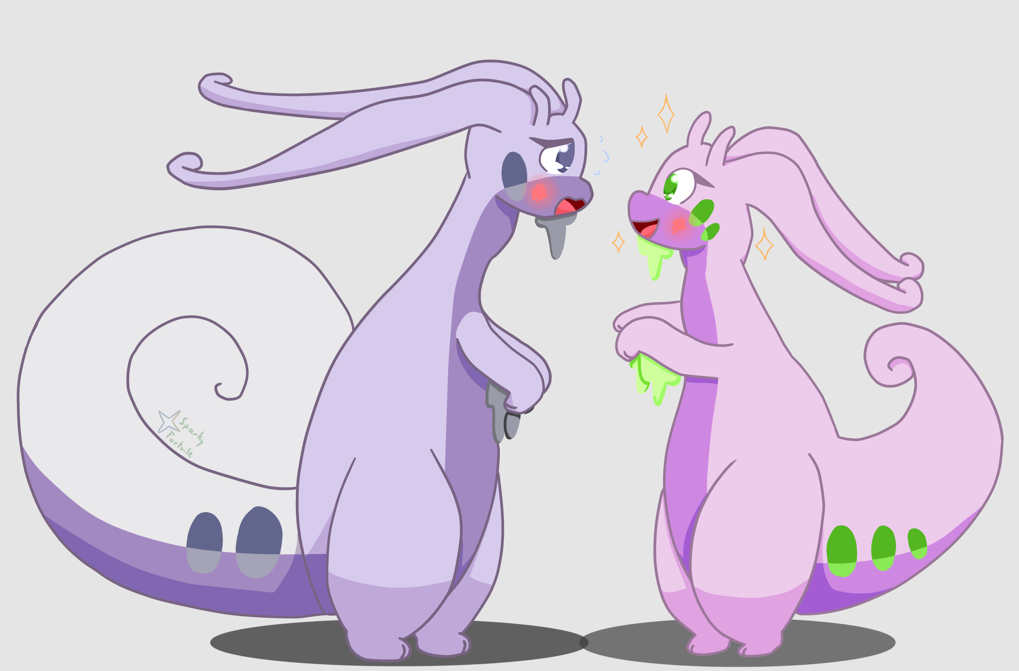 Goodra and Hisuian Goodra by SparkyFortvile on DeviantArt
