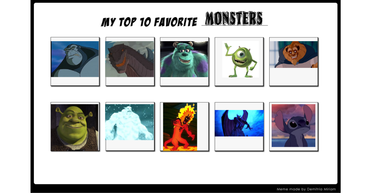 Top 10 Monsters Inc Characters by Media201055 on DeviantArt