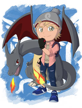 Pokego: Chibi Facu and Charizard