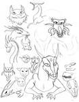 Free to Use: Dragon Doodle Dump 1 by MetellaStella