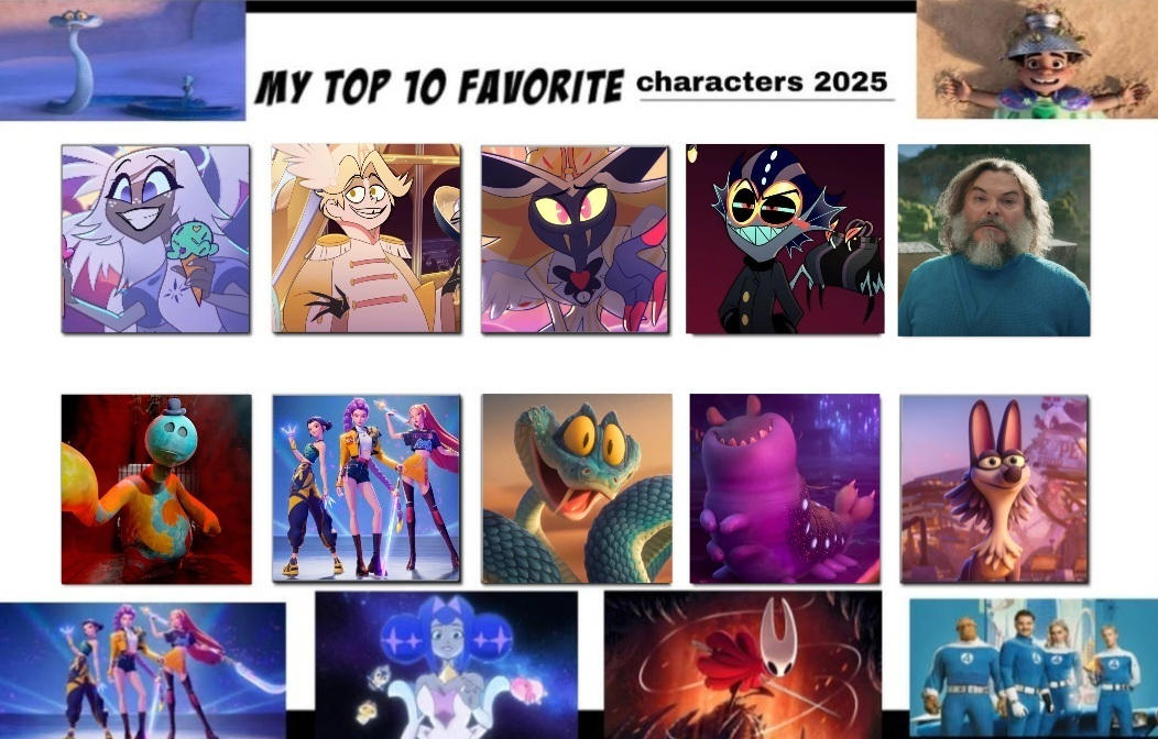 My Top 10 2025 Characters by PlushStudiosPictures on DeviantArt