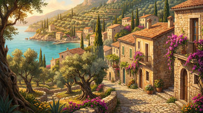 Mediterranean village - by VasK