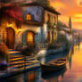 The Quiet Canal at Dusk - by VasK