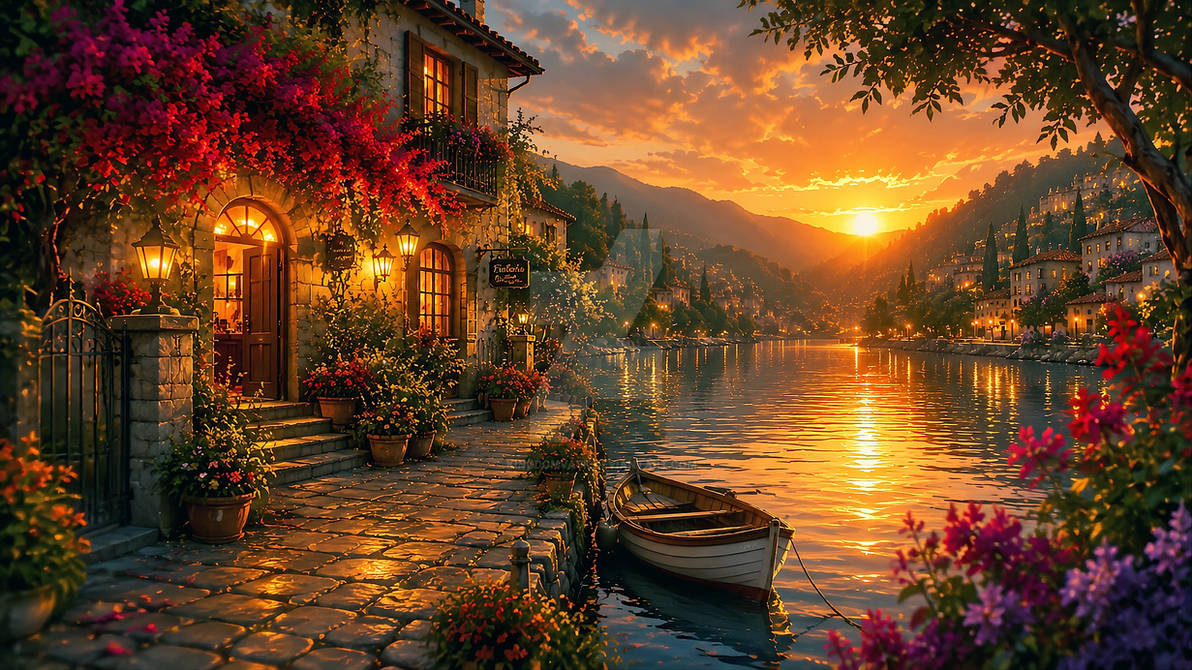 Idyllic Sunset - by VasK by KINGDOMVASK