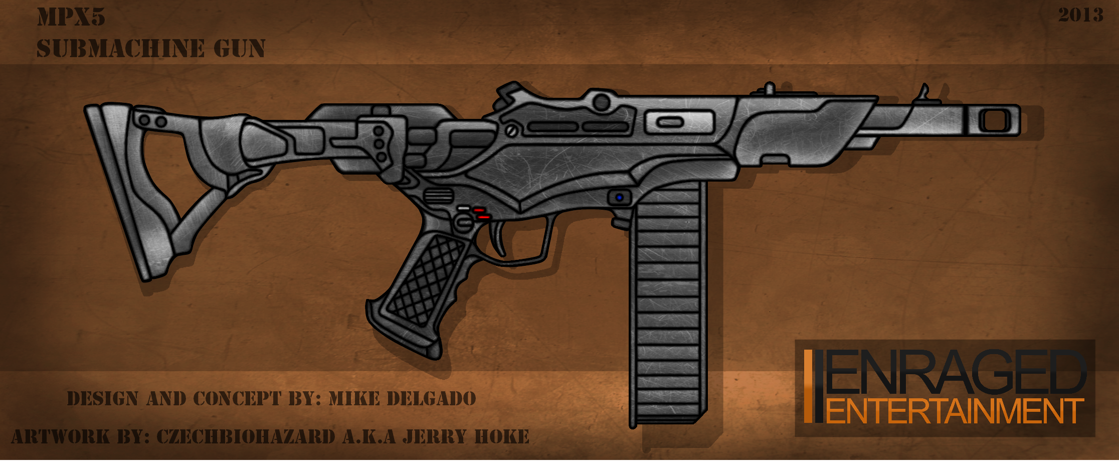 Fan Art: MPX5 Submachine Gun by Mike Delgado