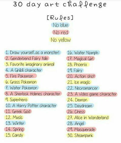 Deviantart Write Challenge 30 Day art challenge by nightecho-girl on DeviantArt