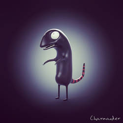Charmander (Tim Burton style)-concept art hat boy